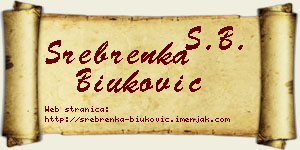 Srebrenka Biuković vizit kartica